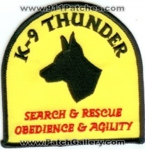 K-9 Thunder Search and Rescue Obedience and Agility (UNKNOWN STATE)
Thanks to kagi1 for this scan.
Keywords: k9 &