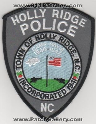 Holly Ridge Police (North Carolina)
Thanks to tcpdsgt for this scan.
Keywords: town of nc