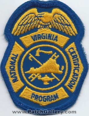 Virginia National Certification Program (Virginia)
Thanks to Walts Patches for this scan.
Keywords: fire state