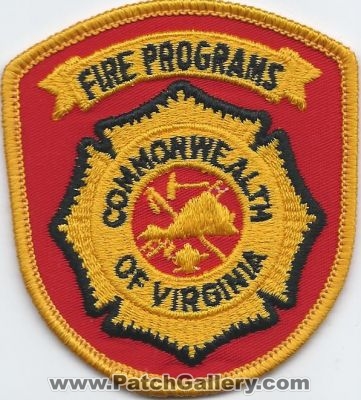 Virginia Fire Programs (Virginia)
Thanks to Walts Patches for this scan.
Keywords: commonwealth of