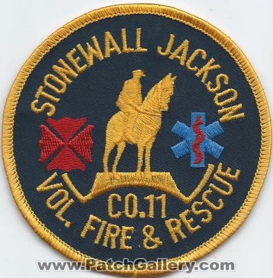 Stonewall Jackson Volunteer Fire and Rescue Company 11 (Virginia)
Thanks to Walts Patches for this scan.
Keywords: vol. & co. #11