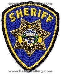 Cedar County Sheriff (Nebraska)
Thanks to mhunt8385 for this scan.
