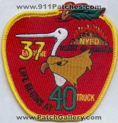 FDNY Fire Engine 37 Truck 40 (New York)
Thanks to Stijn.Annaert for this scan.
Keywords: city of department dept. nyfd