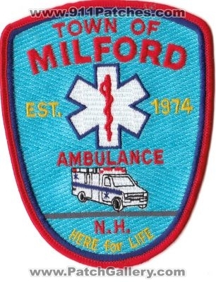 Milford Ambulance (New Hampshire)
Thanks to rbrown962 for this scan.
Keywords: ems town of n.h.