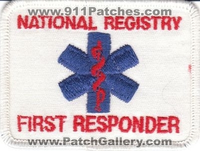 National Registry of Emergency Medical Technicians First Responder
Thanks to rbrown962 for this scan.
Keywords: nremt ems