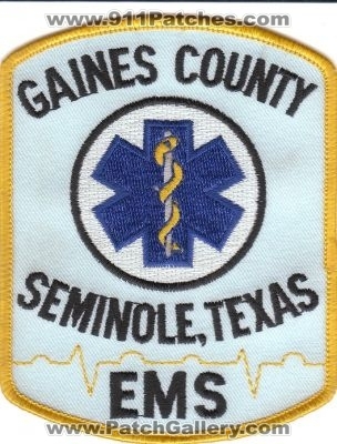 Gaines County EMS (Texas)
Thanks to rbrown962 for this scan.
Keywords: seminole