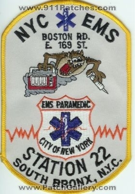 New York City EMS Station 22 (New York)
Thanks to dan.da.emt for this scan.
Keywords: paramedic of boston rd. road e. east 169 st. street south bronx n.y.c. nyc