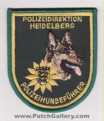 Heidelberg Police Agency - Police Dog Leader (Germany)
Thanks to yuriilev for this scan.
Keywords: k-9 k9 polizeidirektion polizeihundefuhrer