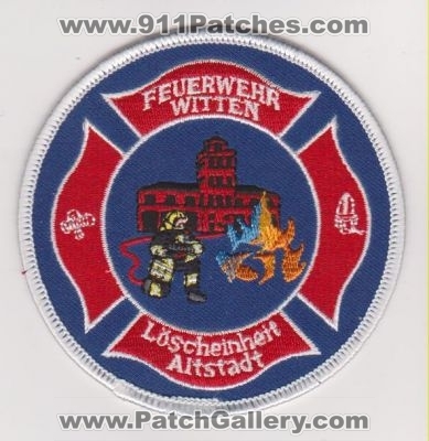 Witten Fire Brigade - Old Town 'Erase Unit' (Germany)
Thanks to yuriilev for this scan.

Keywords: FEUERWEHR WITTEN - Löscheinheit Altstadt “Witten Fire Brigade - Erase Unit Old Town”