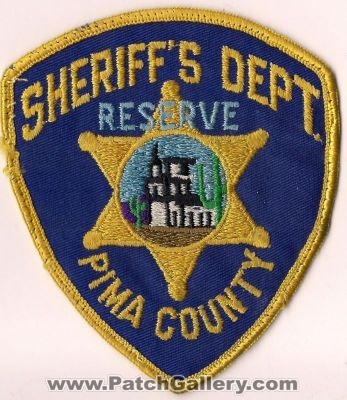 Pima County Sheriffs Department Reserve (Arizona)
Old 1970's blue version of the Reserve patch
Keywords: dept. office