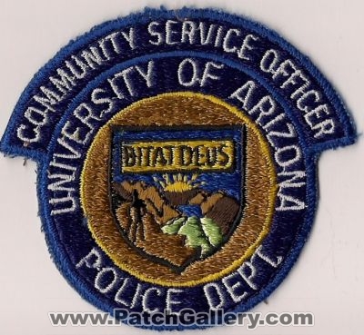 University of Arizona Police Department Community Service Officer (Arizona)
Thanks to dowelljr1167 for this scan.
Keywords: dept.