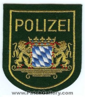 Bavarian State Police (Germany) 
German police sleev patch
Keywords: polizei