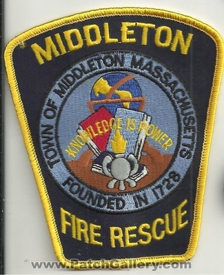 MIDDLETON FIRE DEPARTMENT
Thanks to Ronnie5411 for this scan.
