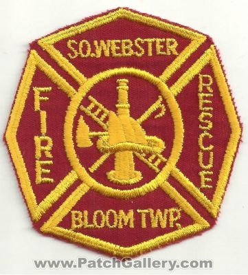 South Webster Bloom Township Joint Fire Rescue Department Patch (Ohio)
Thanks to Ronnie5411 for this scan.
Keywords: so. twp. dept.