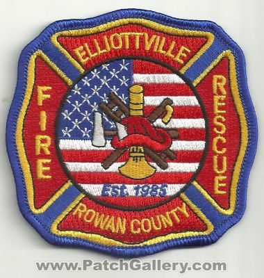 Elliottville Fire Rescue Department Patch (Kentucky)
Thanks to Ronnie5411 for this scan.
Keywords: dept. rowan county
