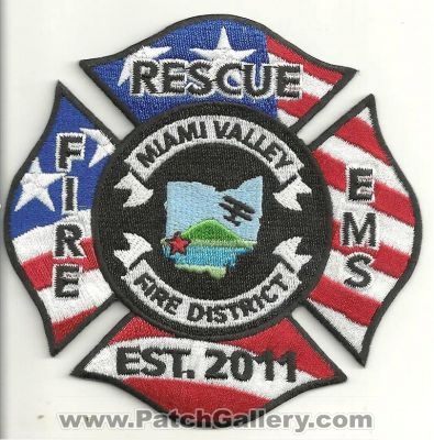Miami Valley Fire District Patch (Ohio) 
Thanks to Ronnie5411 for this scan.
Keywords: miamisburg dist. rescue ems department dept.