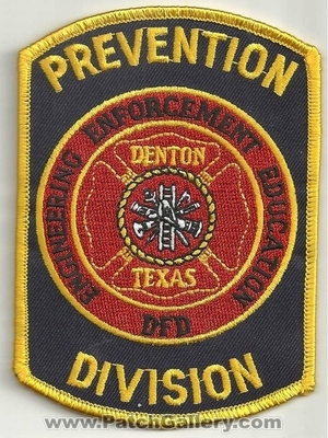 DENTON FIRE DEPARTMENT
Thanks to Ronnie5411 for this scan.
