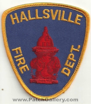 HALLSVILLE FIRE DEPARTMENT
Thanks to Ronnie5411 for this scan.
