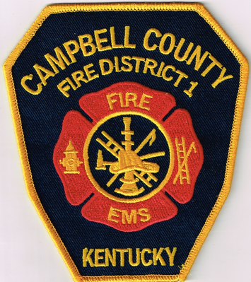 Campbell County Fire District #1 Patch (Kentucky)
Thanks to Ronnie5411 for this scan.
