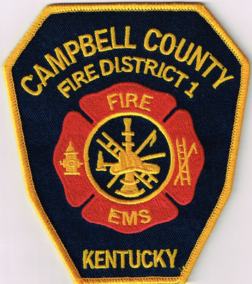 Campbell County Fire District #1 Patch (Kentucky)
Thanks to Ronnie5411 for this scan.
