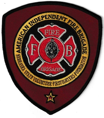 American Independence Fire Brigade Nebraska State Volunteer Firefighters Foundation Patch (Nebraska)
Thanks to Ronnie5411 for this scan.
Keywords: fb