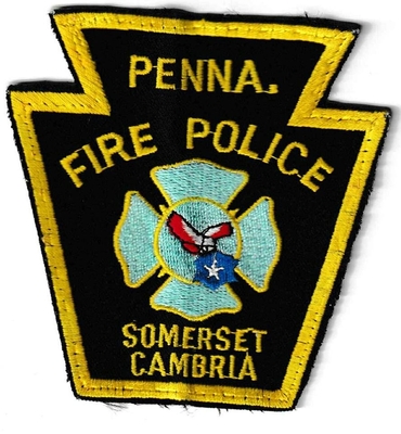 Pennsylvania Fire Police Department Somerset Cambria Patch (Pennsylvania)
Thanks to Ronnie5411 for this scan.
Keywords: dept. penna.