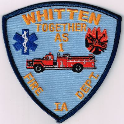 Whitten Fire Department Patch (Iowa)
Thanks to Ronnie5411 for this scan.
