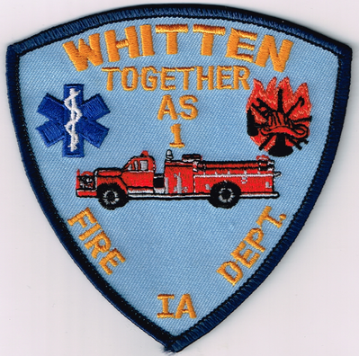 Whitten Fire Department Patch (Iowa)
Thanks to Ronnie5411 for this scan.
