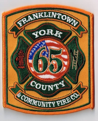 Franklintown and Community Fire Company 65 York County Patch (Pennsylvania)
Thanks to Ronnie5411 for this scan.
Keywords: & comm. co. department dept.