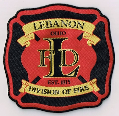 Lebanon Division of Fire Patch (Ohio)
Thanks to Ronnie5411 for this scan.
Keywords: div. lfd department dept. est. 1815