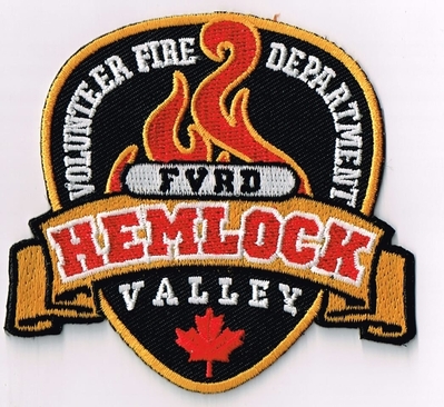 Hemlock Valley Volunteer Fire Department Patch (Canada)
Thanks to Ronnie5411 for this scan.
Keywords: vol. dept. fvrd
