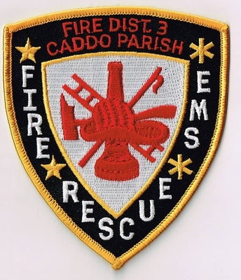 Caddo Parish Fire District 3 Patch (Louisiana)
Thanks to Ronnie5411 for this scan.
Keywords: dist. number no. #3 rescue ems