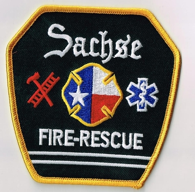 Sachse Fire Rescue Department Patch (Texas)
Thanks to Ronnie5411 for this scan.
Keywords: dept.