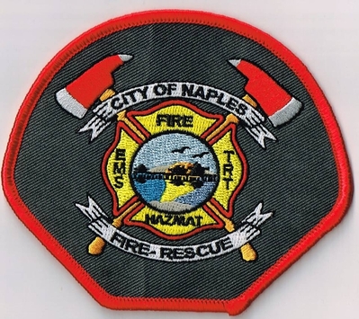 Naples Fire Rescue Department Patch (Florida)
Thanks to Ronnie5411 for this scan.
Keywords: city of dept. ems trt