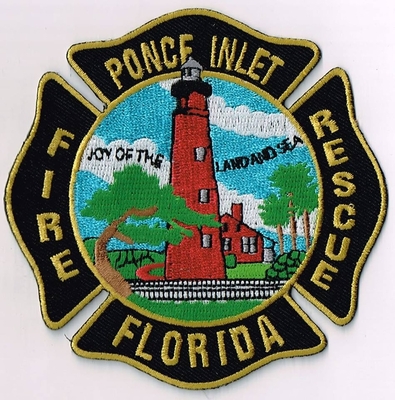 Ponce Inlet Fire Rescue Department Patch (Florida)
Thanks to Ronnie5411 for this scan.
Keywords: dept. joy of the land and sea lighthouse