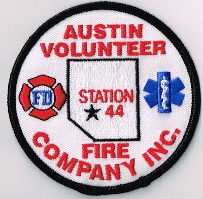 Austin Volunteer Fire Company Inc Station 44 Patch (Pennsylvania)
Thanks to Ronnie5411 for this scan.
Keywords: vol. co. inc. fd department dept.