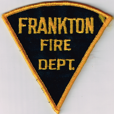 Frankton Fire Department Patch (Indiana)
Thanks to Ronnie5411 for this scan.
