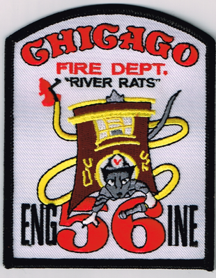 Chicago Fire Department Engine 56 Patch (Illinois)
Thanks to Ronnie5411 for this scan.
