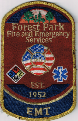 Forest Park Fire Department EMT Patch (Georgia)
Thanks to Ronnie5411 for this scan.
