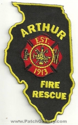 Arthur Fire Department Patch (Illinois)
Thanks to Ronnie5411 for this scan.
Keywords: dept. state shape
