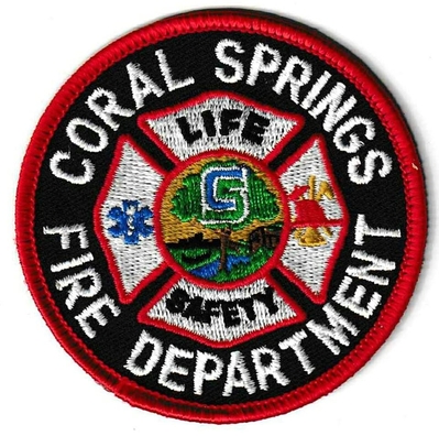 Coral Springs Fire Department Patch (Florida)
Thanks to Ronnie5411 for this scan.
Keywords: dept. life safety