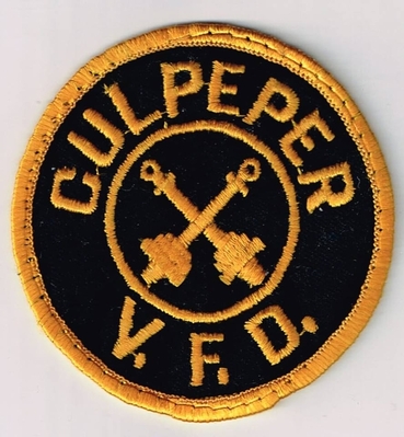 Culpeper County Volunteer Fire Department Patch (Virginia)
Thanks to Ronnie5411 for this scan.
Keywords: co. v.f.d. vfd vol. dept.