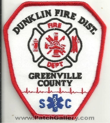 Dunklin Fire District Patch (South Carolina)
Thanks to Ronnie5411 for this scan.
Keywords: dist. department dept. sc greenville county