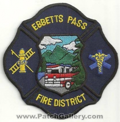 Ebbetts Pass Fire District Patch (California)
Thanks to Ronnie5411 for this scan.
Keywords: dist. department dept.