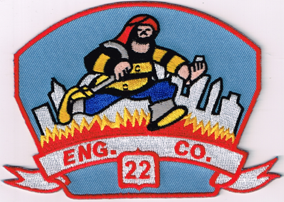 FDNY Engine 22 Patch (New York)
Thanks to Ronnie5411 for this scan.
