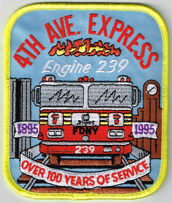 FDNY Engine 239 Patch (New York)
Thanks to Ronnie5411 for this scan.

