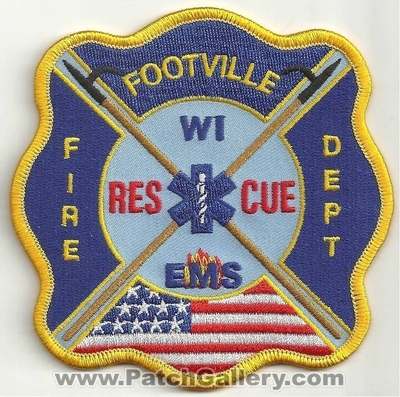 Footville Fire Department Patch (Wisconsin)
Thanks to Ronnie5411 for this scan.
Keywords: dept. rescue ems