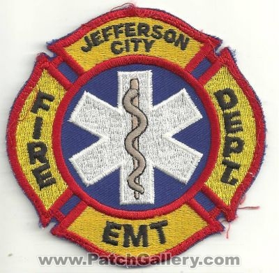 Jefferson City Fire Department EMT Patch (Tennessee)
Thanks to Ronnie5411 for this scan.
Keywords: dept.
