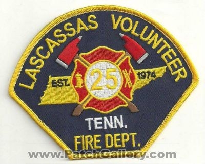 Lascassas Volunteer Fire Department 25 Patch (Tennessee)
Thanks to Ronnie5411 for this scan.
Keywords: vol. dept. tenn.