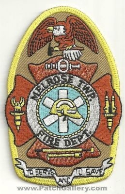 Melrose Township Fire Department Patch (Michigan)
Thanks to Ronnie5411 for this scan.
Keywords: twp. dept.